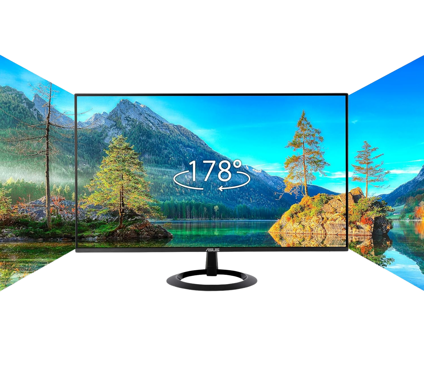 ASUS VZ24EHF Eye Care Gaming Monitor 24 inches (IPS, Full HD, Frameless, 100 Hz, Adaptive Sync, 1 ms MPRT, HDMI, Low Blue Light, Flicker-Free, Wall Mountable)