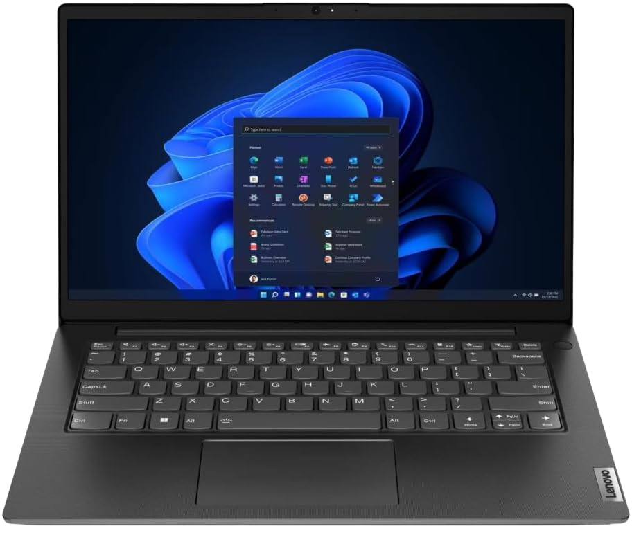 Lenovo V14 Gen 4 ABP Laptop AMD Ryzen 5 7430U 8GB RAM 256GB SSD 14 FHD TN Display Windows 11 Pro Integrated Radeon Graphics WiFi 6 USB Type-C HDMI Business Black 1 Year Warranty - 82YX005EUK