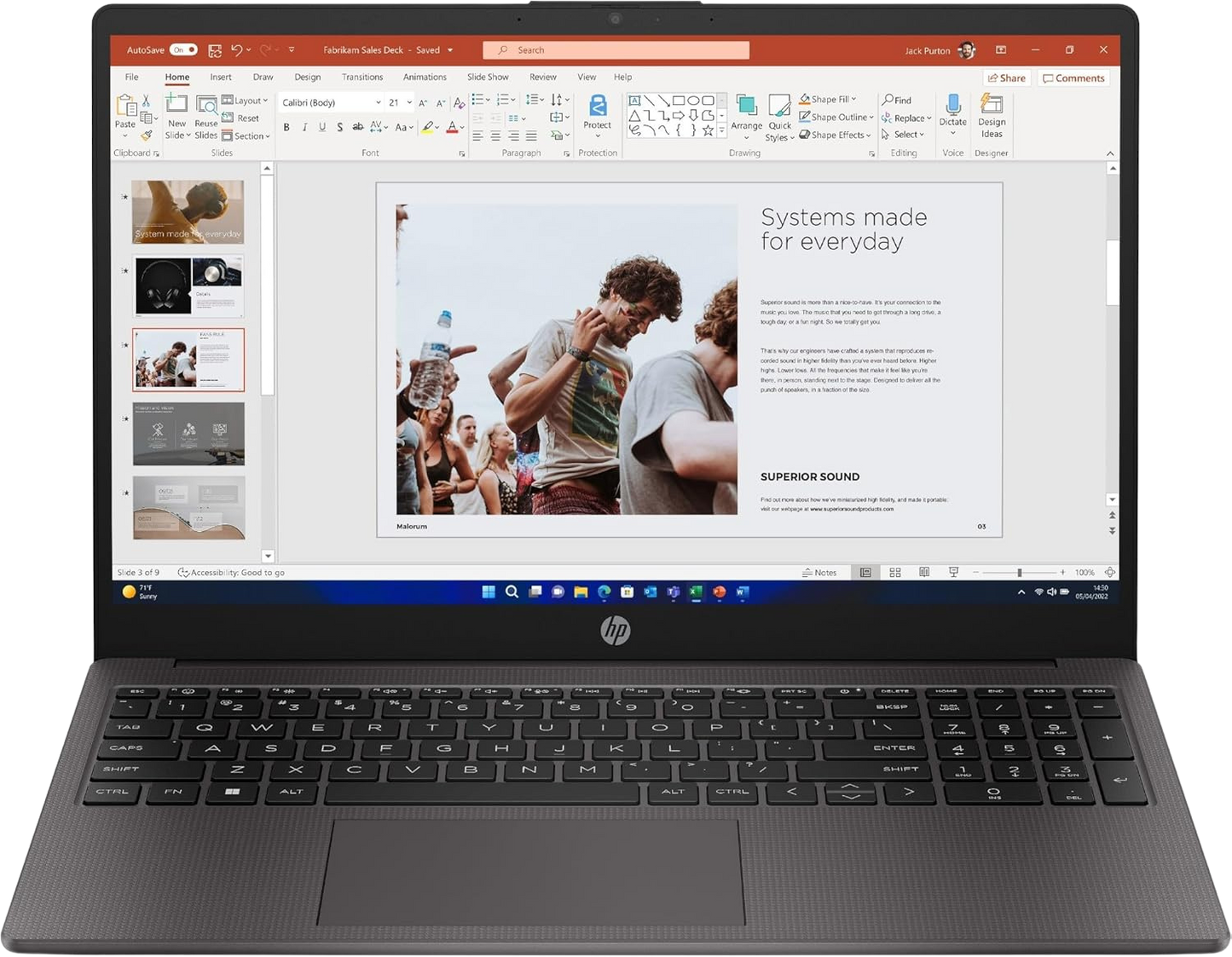 HP 250 G10 Intel Core i5-1334U Laptop 15.6" Full HD 16GB DDR4-SDRAM 512GB SSD Windows 11 Pro - Dark Ash Silver