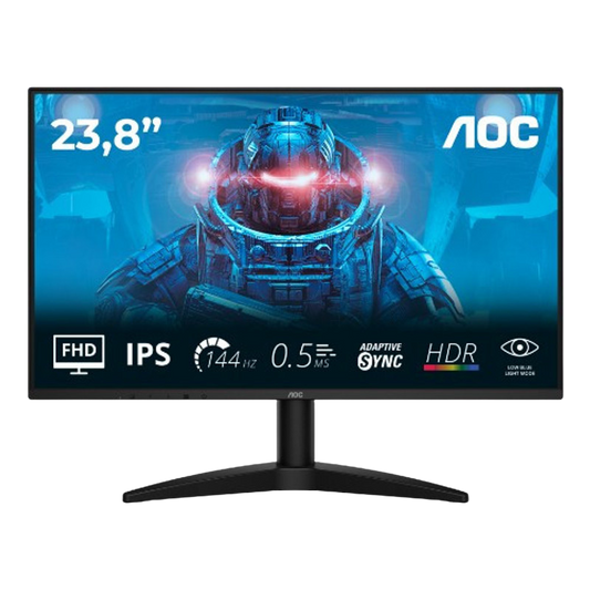 AOC 24B36X 24 Inch FHD Gaming Monitor | 144Hz | IPS | 0.5Ms MPRT | Adaptive Sync | HDR10 | 1920X1080 | HDMI / DP | Black